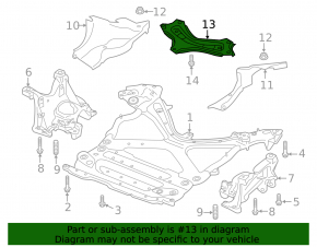 Распорка переднего подрамника Audi A6 C8 19-19