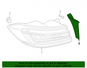 Накладка фонаря внешнего правая Audi A7 19-25