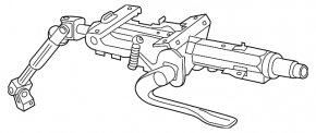 Рулевая колонка VW Golf 15-18 с карданчиком, ржавчина