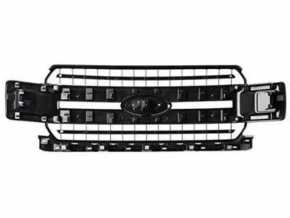 Решетка радиатора в сборе Ford F150 15-20 с эмблемой, царапины, надломана, сломано крепление