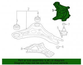 Цапфа передняя левая Volkswagen ID.4 21-22 RWD