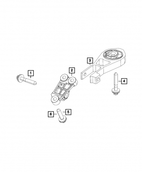 Подушка двигателя задняя Jeep Compass 17-20 2.4 6ст мкпп/акпп
