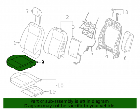 Водительское сидение Ford Ecosport 18-20 ткань, серое, механическое, без airbag, под химчистку