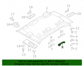 Ручка потолка задняя BMW X5 E70 07-13 серая