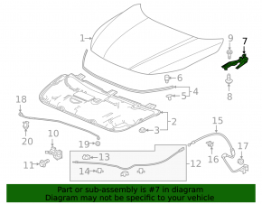 Петля капота левая Honda Insight 19-22