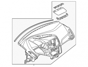 Торпедо передняя панель без AIRBAG Ford Focus mk3 11-14 дорест