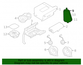 Динамик задней стойки левый BMW X5 F15 14-18 с пищалкой Harman Kardon