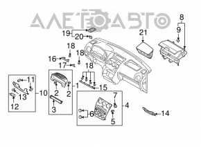 Накладка панели аудио и климата Mazda6 03-05