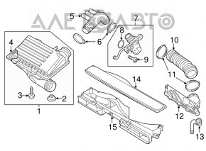 Повітропровід Audi A3 8V 16-18 e-tron від фільтру