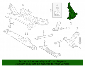Цапфа передняя правая Lexus NX200t NX300 NX300h 15-21