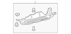 Защита днища задняя левая Lexus ES300h ES350 13-15 треснута, затерта