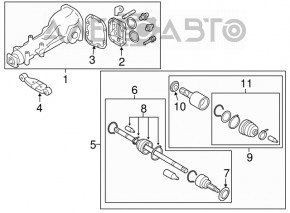 Задний дифференциал редуктор Subaru Outback 21-25 Base, Limited, Premium, Touring