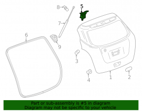 Петля двери багажника левая Buick Encore 13-22