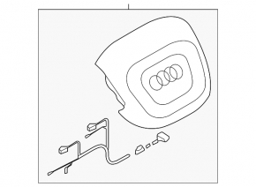 Подушка безпеки airbag в кермо водійська Audi Q5 80A 18-24 чорна, тип 1