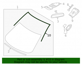 Молдинг лобового скла верхній Mazda CX-5 17-25