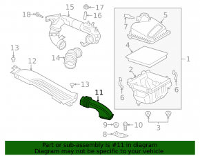 Воздуховод от воздухоприемника Ford Bronco Sport 21-26 1.5T
