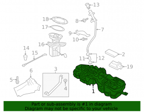 Топливный бак Volvo XC60 18-26 T5, T6, B5, B6