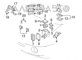 Прижимная крышка engine junction Fuse Box Relay Power Lexus RX400h 06-08