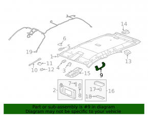 Ручка потолка передняя правая GMC Terrain 10-15