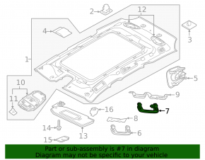 Ручка потолка задняя левая Volvo V90 17-25 серая