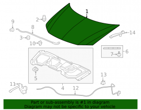 Капот голий Honda Civic 12-13