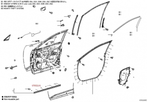 Дверь голая передняя правая Toyota Rav4 19-21