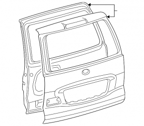 Дверь багажника голая Lexus GX470 03-09