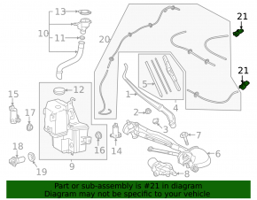 Форсунка омывателя лобового стекла Toyota Prius 50 16-22