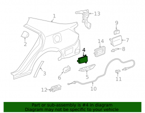 Блок слепых зон BSM левый Toyota Camry v50 12-13 usa