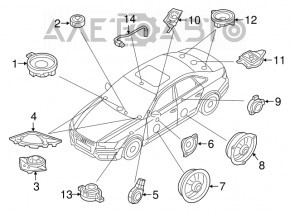 Динамик задней полки левый Audi A4 B9 17-20 Bang and Olufsen