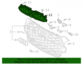 Каркас решетки радиатора grill Audi A5 F5 20-25 S-Line