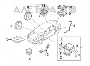 Головное устройство PA710S Hyundai Sonata 11-15 потерты клавиши