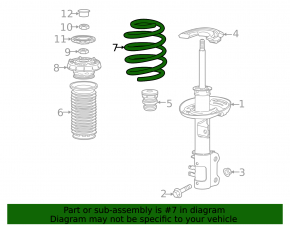 Пружина передняя левая Buick Encore 13-22 FWD