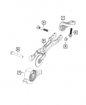 Кронштейн подушки двигателя задний Jeep Cherokee KL 19-23