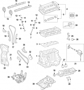 Шатун с поршнем Ford Edge 15-18 2.0T