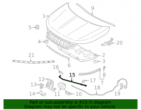 Опора капота Mitsubishi Outlander 22-26