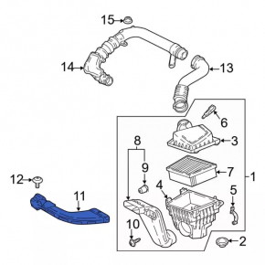 Воздухоприемник Ford Ecosport 18-22 1.0T, 2.0