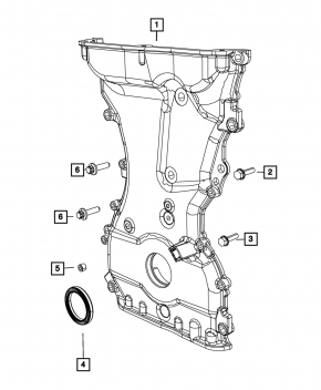 Передняя крышка двигателя Jeep Patriot 11-17 2.4