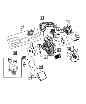 Печка в сборе Fiat 500X 16-16 manual