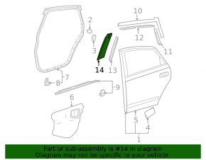 Накладка двери боковая задняя левая Toyota Prius 20 04-09