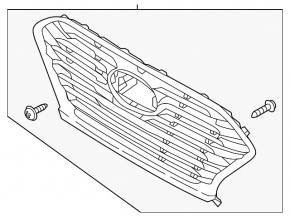 Решітка радіатора grill Hyundai Sonata 18-19 sport