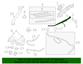 Поводок дворника правый Subaru Outback 15-19