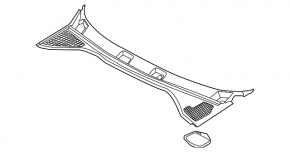 Решетка дворников пластик Audi A3 22-26