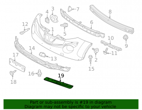 Брызговик переднего бампера правый Nissan Juke 11-17 S, SL, SV