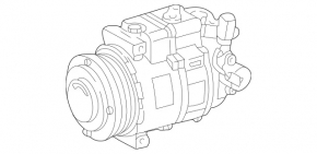 Компрессор кондиционера Mercedes W211 E550