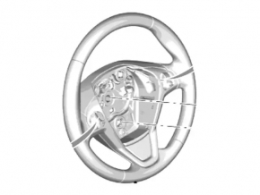 Руль голый Ford Fiesta 11-19 кожа черн, без кнопок