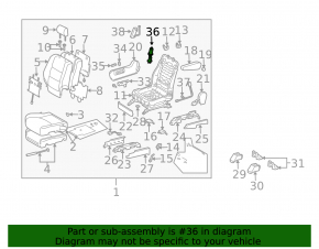 Мотор поздовжнього регулювання пасажирського сидіння Toyota Camry v40 07-09 із приводом