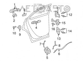 Петля двери нижняя передняя правая GMC Terrain 10-17