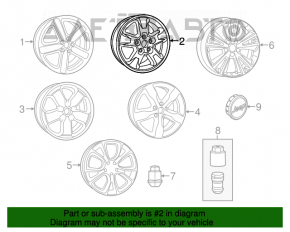 Диск колесный R17 Jeep Grand Cherokee WK2 11-13