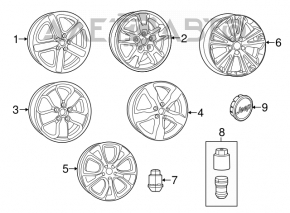 Диск колесный R17 Jeep Grand Cherokee WK2 11-13